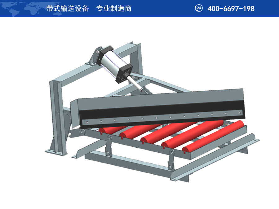 犁式卸料器DYTN型单双侧电液动犁式卸料器适用于带宽500-1600皮带输送机的均匀卸料.1600卸料器是特殊设计的产品